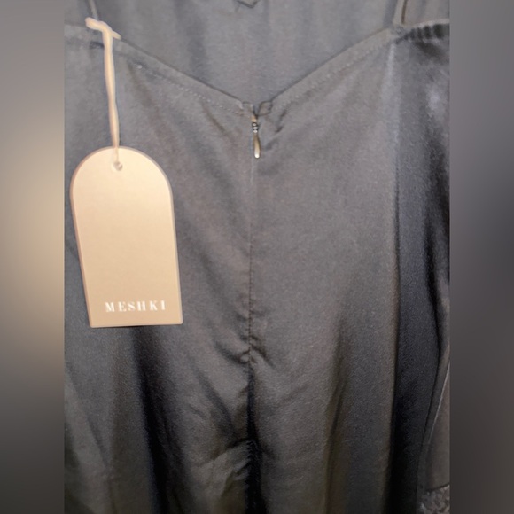 NWT MESHKI Prue Spliced Full Length Lace Dress-Black SIZE: XS - Picture 11 of 13